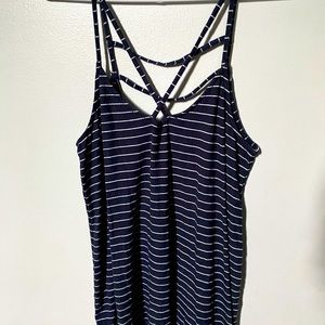 Hollister Dark Blue Stripped Tank Top
